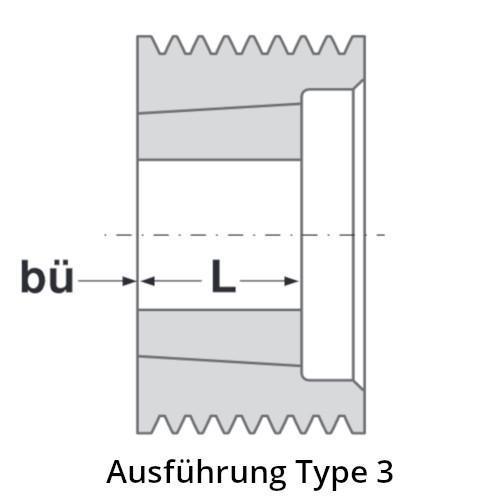 PJ 100x16 TB 1610 Keilrippenriemenscheibe