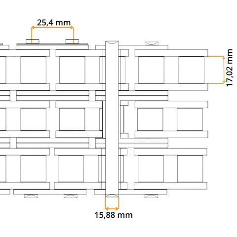 Rollenkette 16 B-3 (1'' x 17 mm) Ecoplus