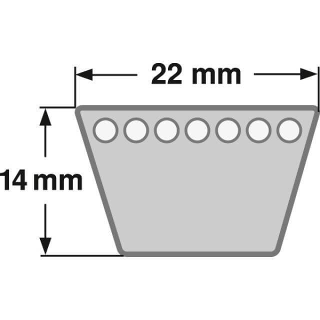 GATES Hi-Power® Keilriemen 22 x 1230 Li  C48