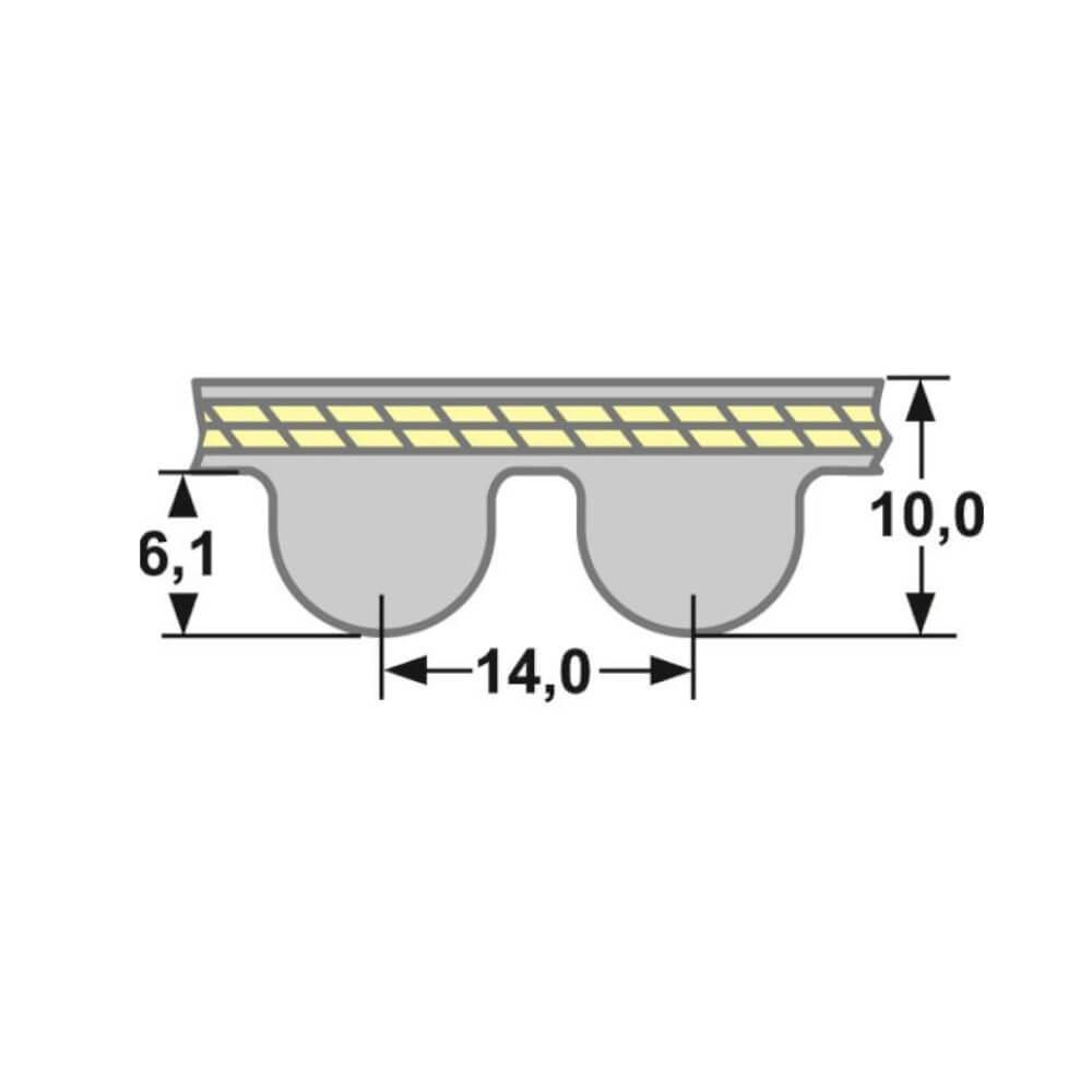 Zahnriemen HTD 5600-14M-40 mm SWR