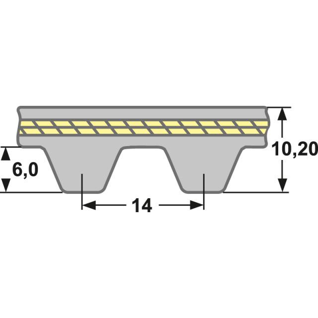 PC2 2240 14MGT 37 - Gates Poly Chain GT2