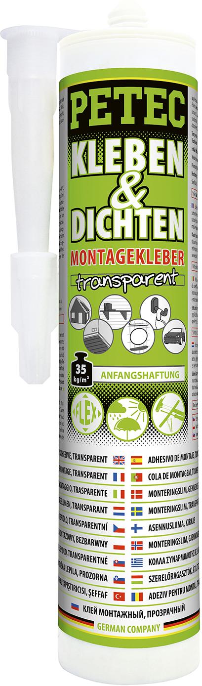 Petec Kleben & Dichten, Transparent, 290ML Petec Kleben & Dichten, Transparent, 290ML