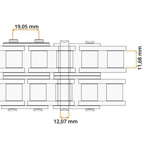 Gekröpftes Glied 12 B-2 mit Splint ecoplus