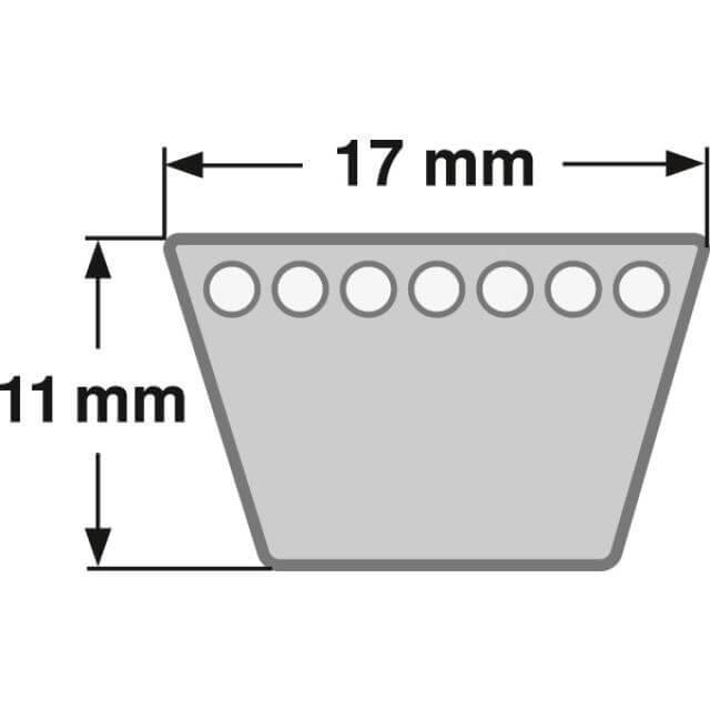 GATES Hi-Power® Keilriemen 17 x 1150 Li  B45