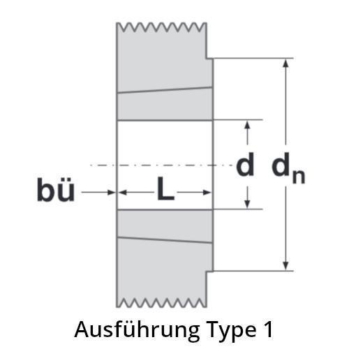 PJ 150x16 TB 2517 Keilrippenriemenscheibe