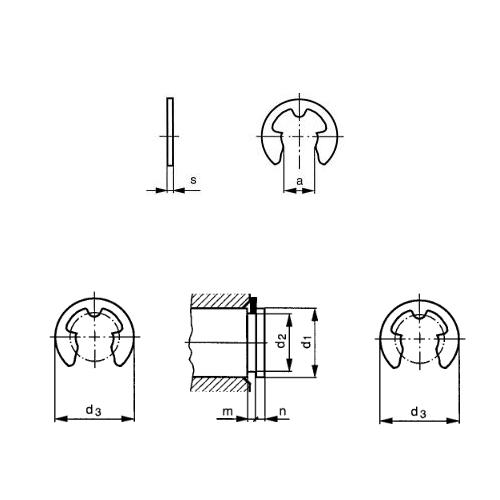 15 mm Sicherungsscheibe DIN 6799