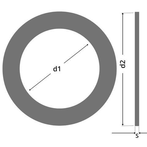 10 x 16 x 0,2 mm Passscheibe, Distanzscheibe, DIN988