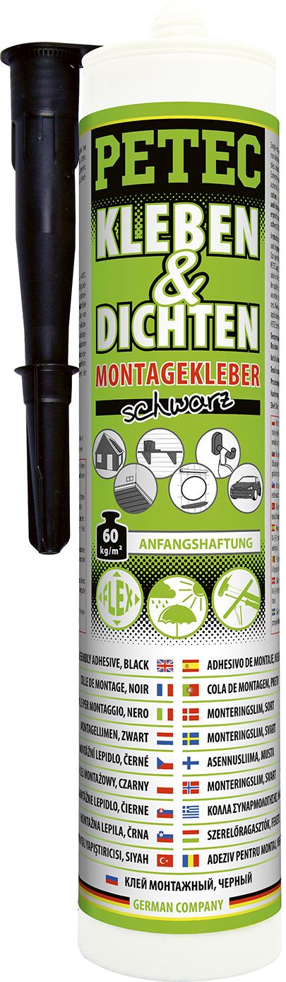 Petec Kleben & Dichten, Schwarz, 290ML Petec Kleben & Dichten, Schwarz, 290ML