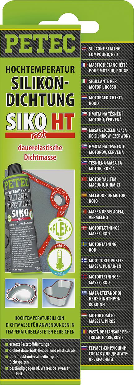 Petec Silikond., Rot, 70ML, SB-Karte Petec Silikond., Rot, 70ML, SB-Karte
