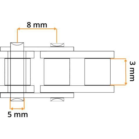 Gekröpftes Glied 05 B-1 mit Splint