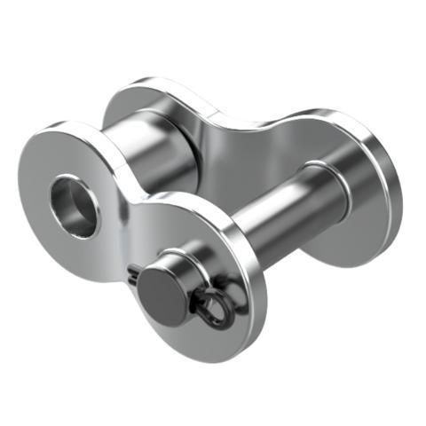 Gekröpftes Glied 08 B-1 Edelstahl mit Splint JWIS Gekröpftes Glied 08 B-1 Edelstahl mit Splint JWIS