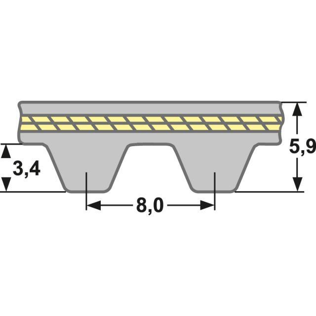 PCV 8MGT 3200 62 - Gates Poly Chain Carbon Volt PCV 8MGT 3200 62 - Gates Poly Chain Carbon Volt