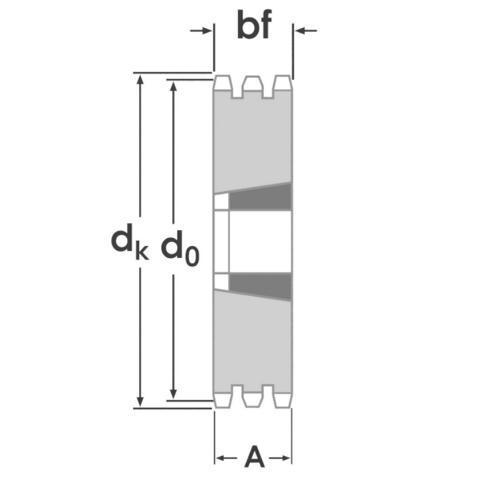 Kettenrad KR 12 B-3 Z=17 für TB 1615 (3/4 Zoll x 7/16 Zoll)