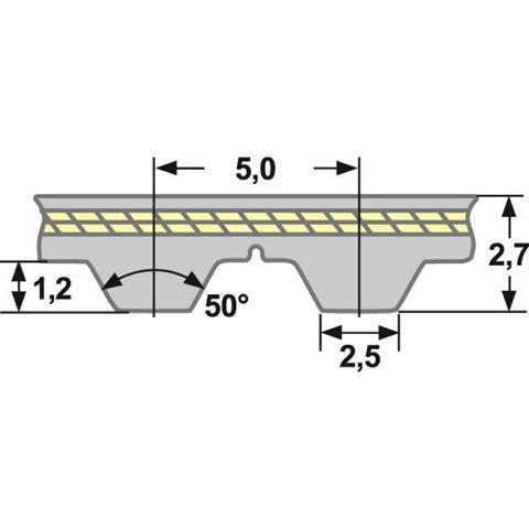 PU Zahnriemen 375-AT5-8